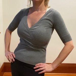 Grey knit top SM
